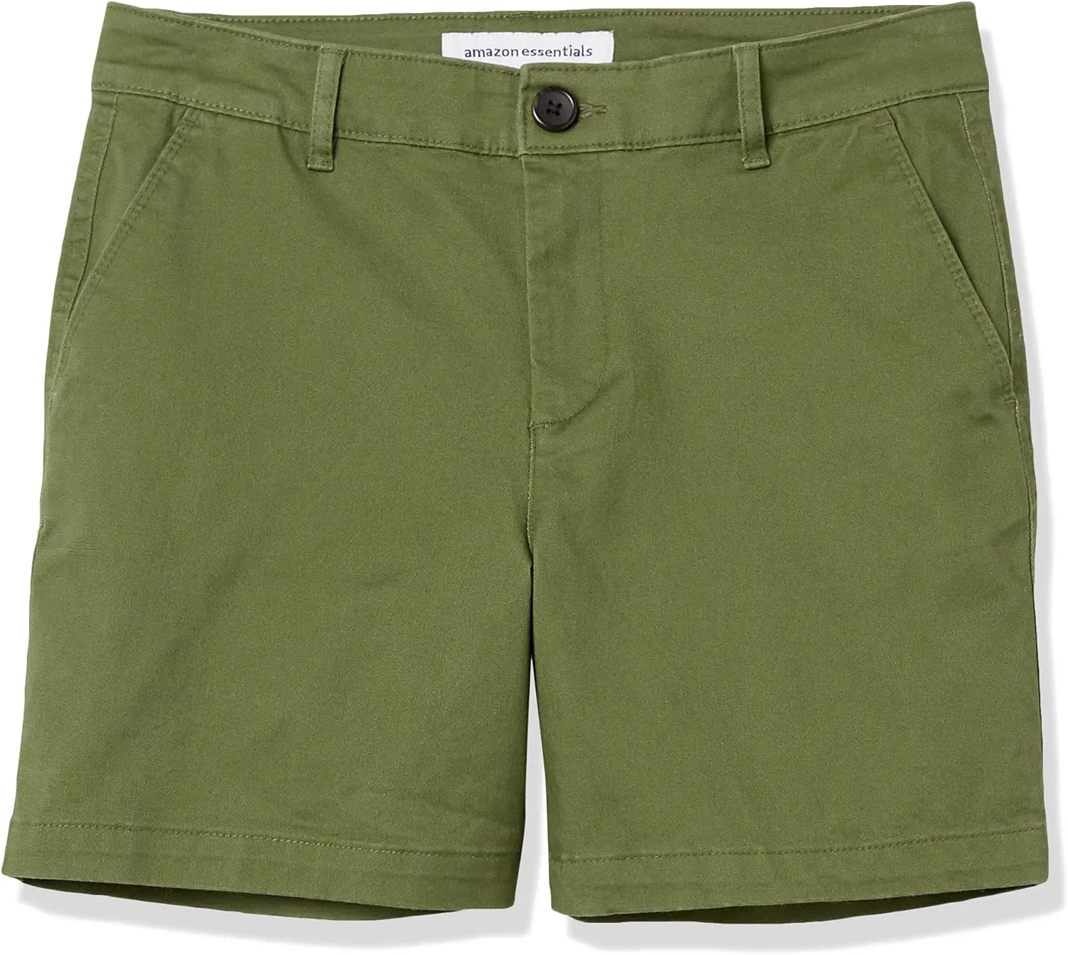 Amazon Essentials Women's Mid-Rise Slim-Fit 5 Inch Inseam Khaki Short (Available in Straight and Curvy Fits)