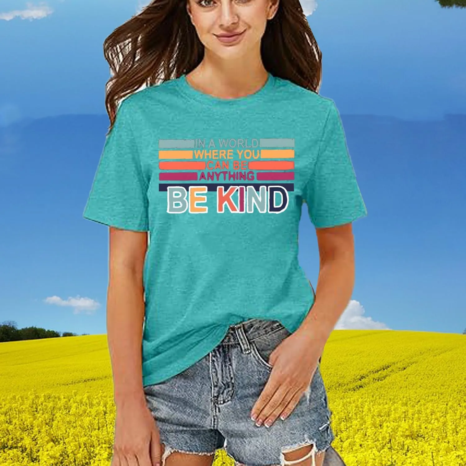 Bee Kind Shirt Womens Graphic Tshirts Funny Inspirational Teacher Shirt Novelty Casual Short Sleeve Tee Top