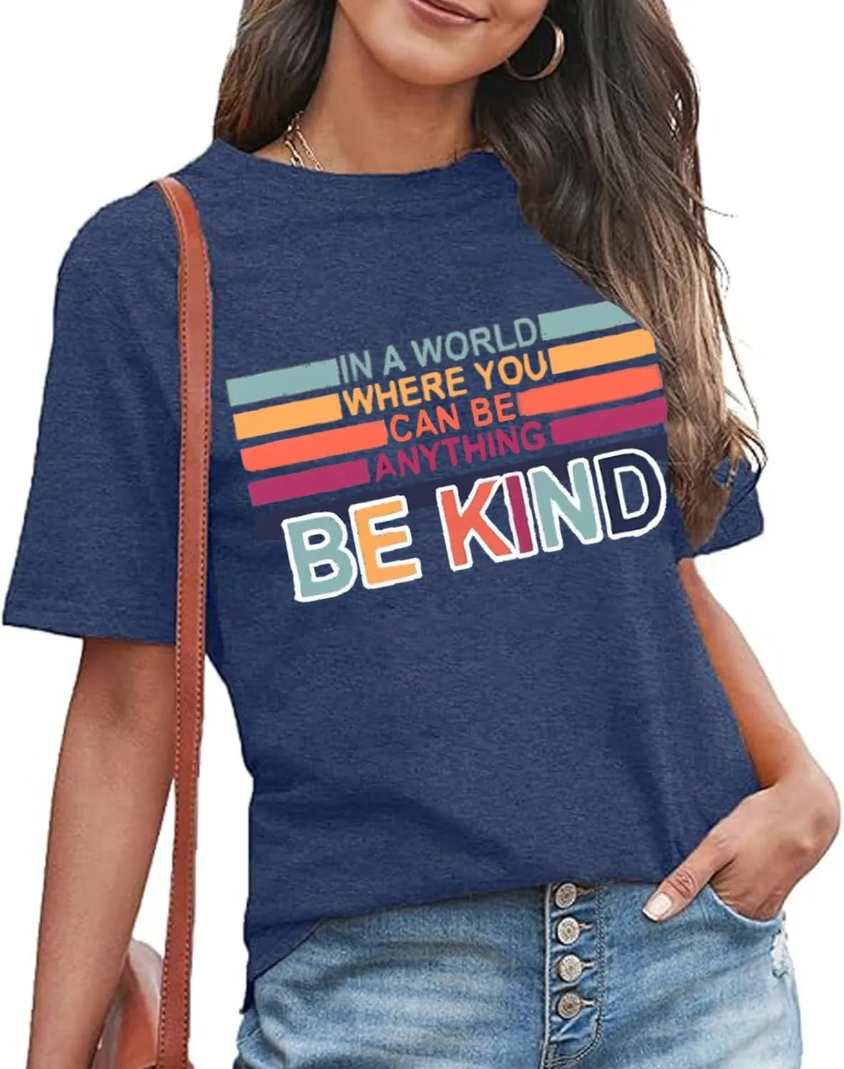 Bee Kind Shirt Womens Graphic Tshirts Funny Inspirational Teacher Shirt Novelty Casual Short Sleeve Tee Top