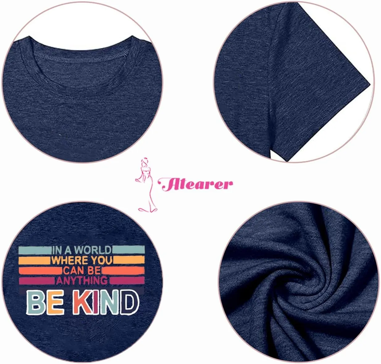 Bee Kind Shirt Womens Graphic Tshirts Funny Inspirational Teacher Shirt Novelty Casual Short Sleeve Tee Top