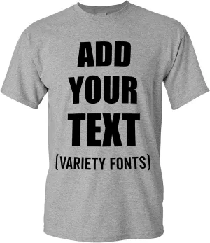 Custom T-Shirt Add Your Text Personalized T Shirt for Men & Women Cotton Tee
