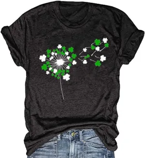 Dandelion Shirts for Women Teen Girls Cute Sunflower Wildflower Flower Lovers Graphic Tees Tops