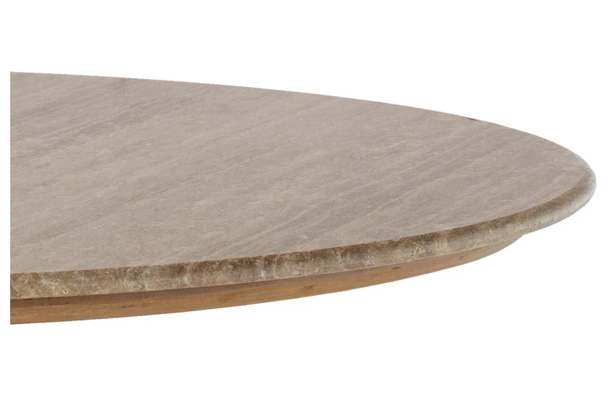 Ellie Travertine Dining Table | 130 Cm