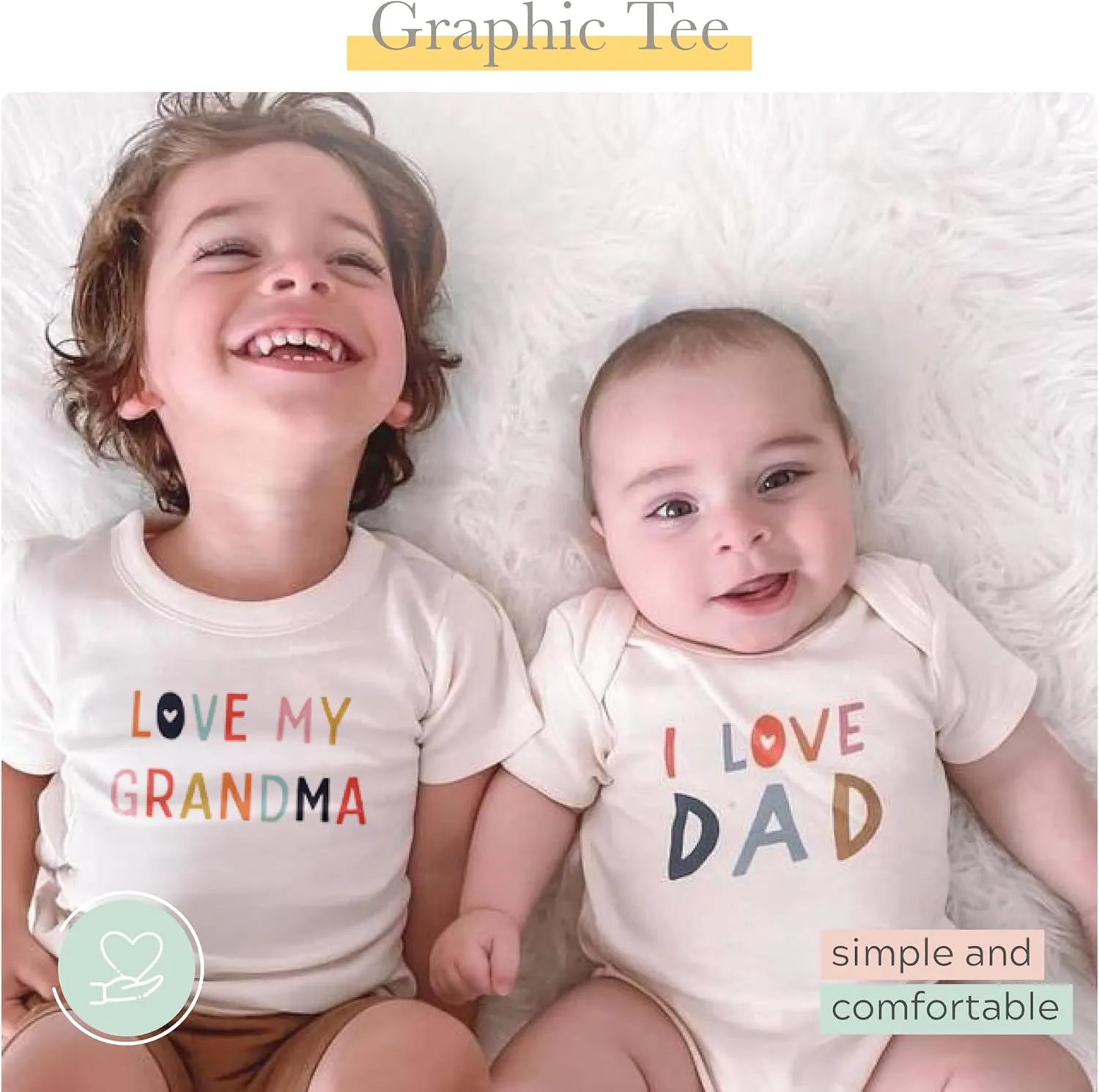 Finn   Emma - Organic Cotton Graphic Toddler Tees - T-Shirts for 12 Months to 4T - Available in Multiple Graphic Designs