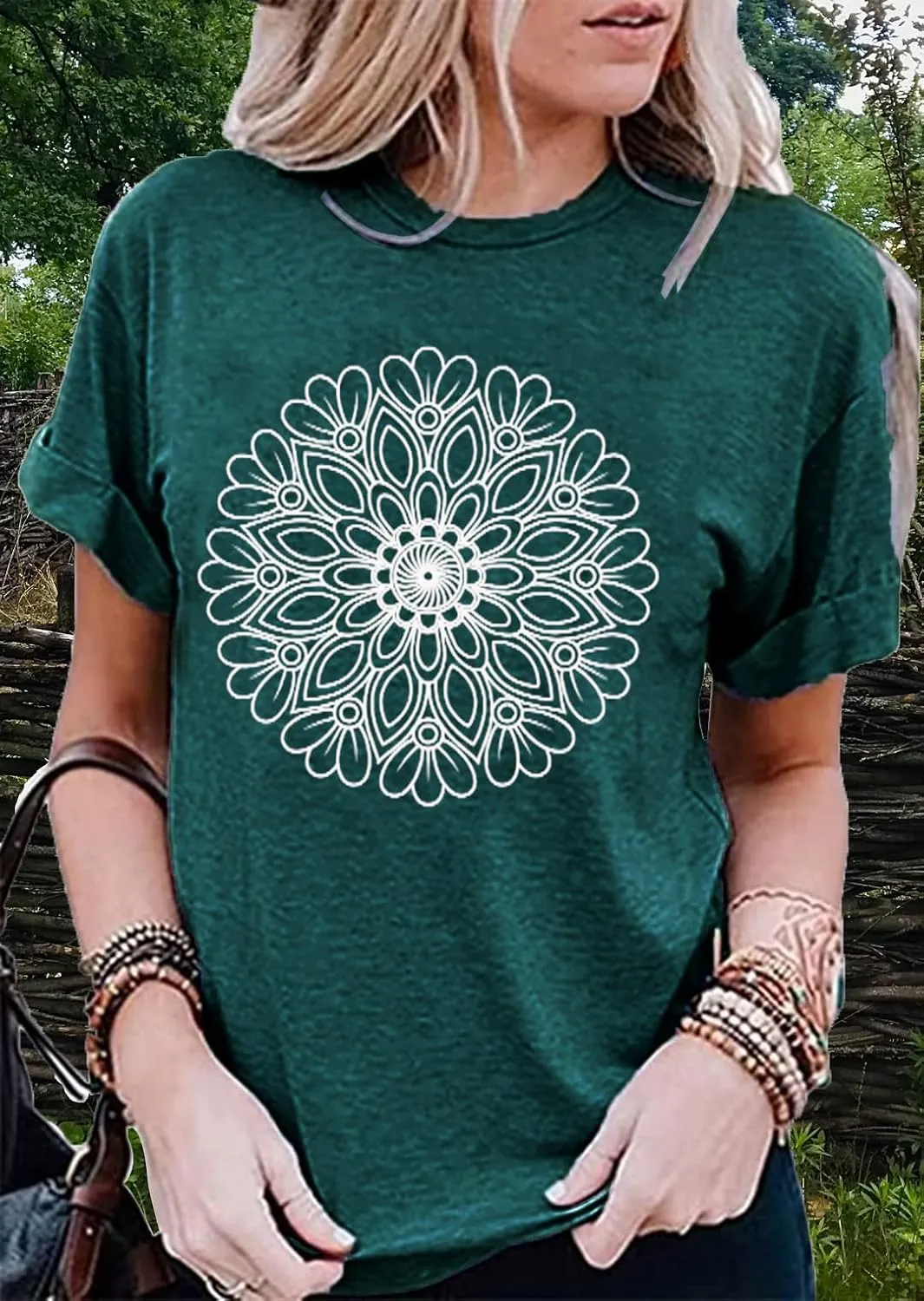 Flower Tshirts Shirts for Women Cute Dandelion Tshirt Casual Short Sleeve Wildflower Floral Heart Print Graphic Tee Tops