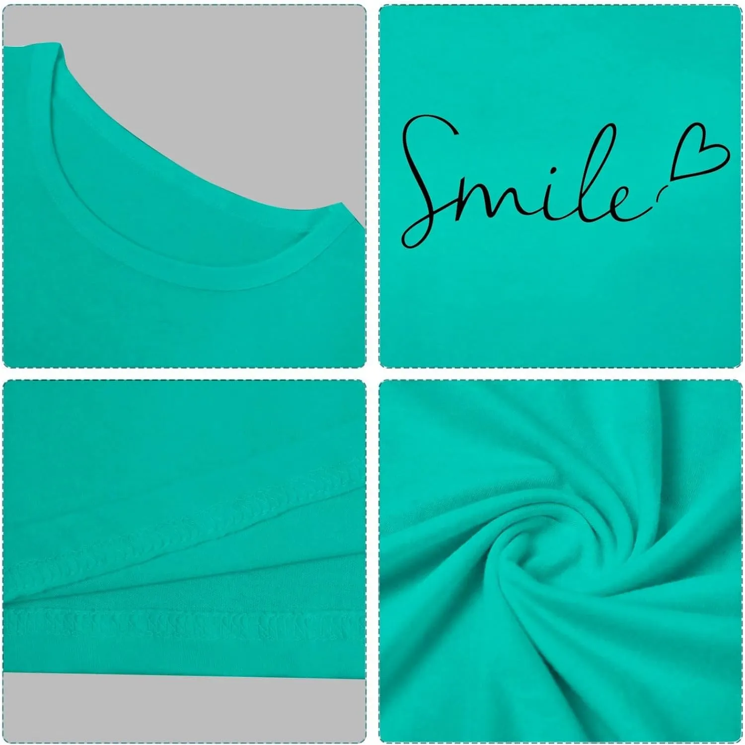 Graphic Tees for Women Dressy Casual Summer Tops Funny Letter Printed Graphic Tees Loose Casual Short Sleeve T Shirt