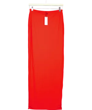 Karen Millen Orange Contour Jersey Maxi Skirt UK S