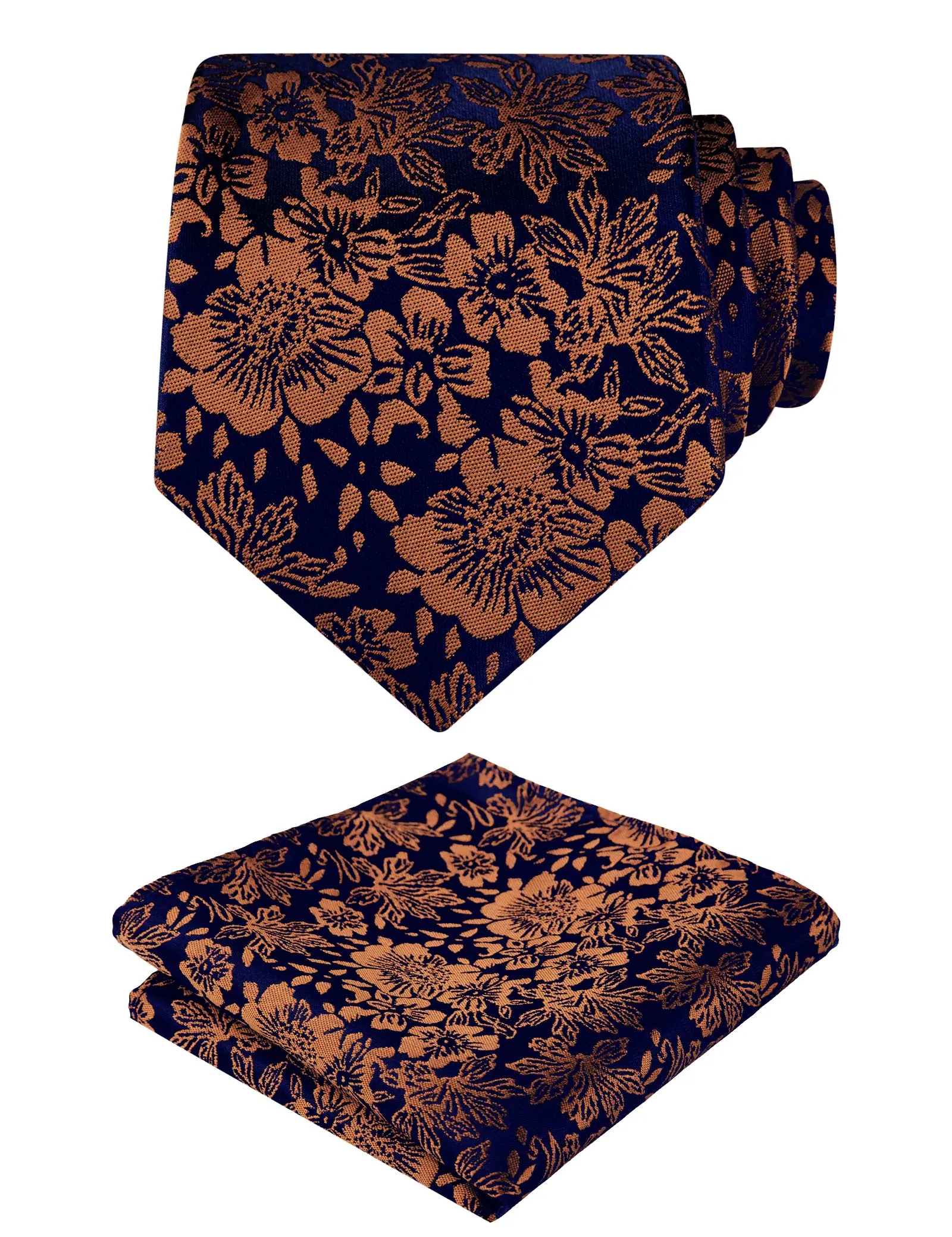 Men's 3.15'' Colorful Flower Pattern and handkerchief Necktie Set, 148