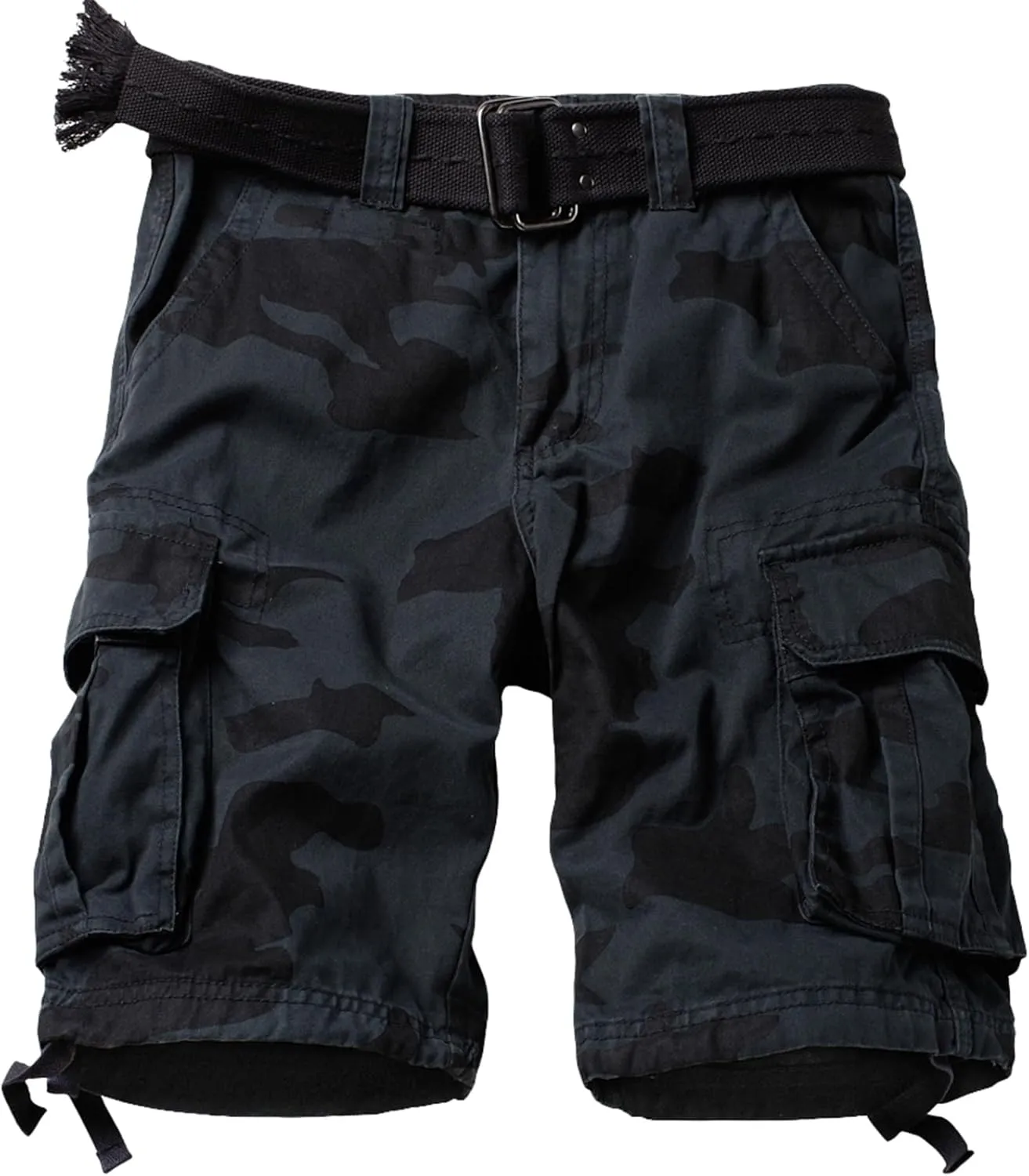 Mens Cargo Shorts Relaxed Fit Camo Casual Shorts Multi-Pocket Work Shorts with Pockets 11" Inseam
