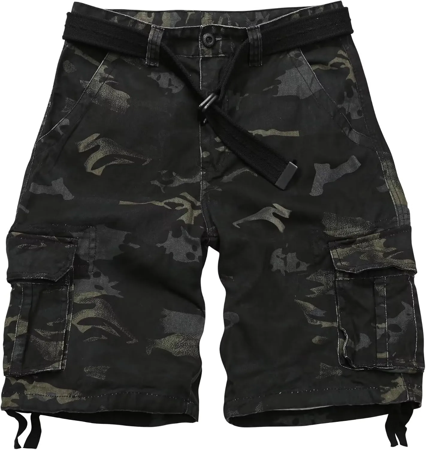 Mens Cargo Shorts Relaxed Fit Camo Casual Shorts Multi-Pocket Work Shorts with Pockets 11" Inseam