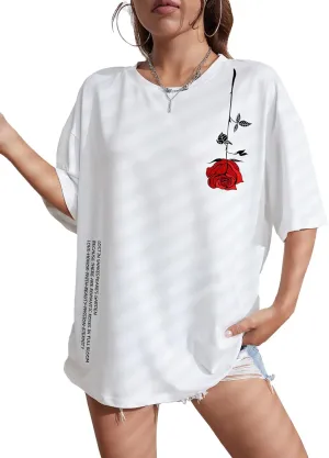 SOLY HUX Women's Oversized T Shirts Graphic Tees Casual Vintage Summer Tops Half Sleeve Shirts