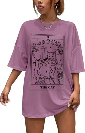 SOLY HUX Women's Oversized T Shirts Graphic Tees Casual Vintage Summer Tops Half Sleeve Shirts