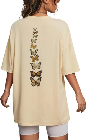 SOLY HUX Women's Oversized T Shirts Graphic Tees Casual Vintage Summer Tops Half Sleeve Shirts