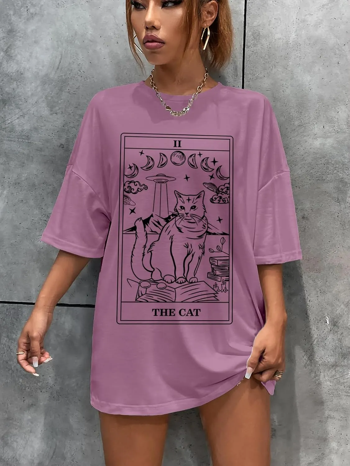 SOLY HUX Women's Oversized T Shirts Graphic Tees Casual Vintage Summer Tops Half Sleeve Shirts
