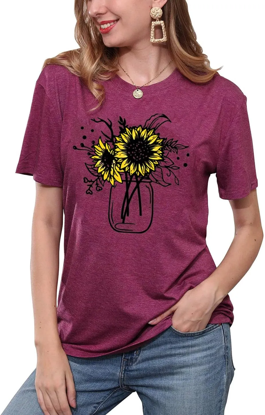 Sunflower Tank Top for Women Sleeveless Summer Tops Cute Flower Graphic Tops