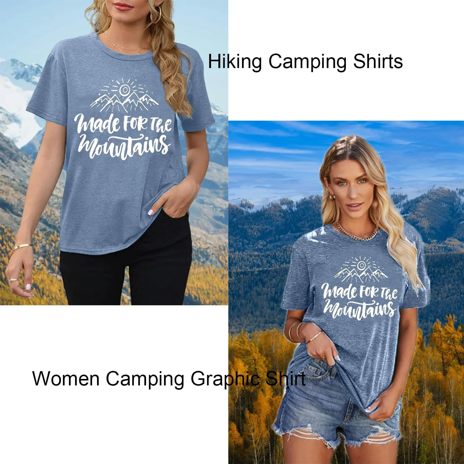 Women Hiking Camping Outdoor Tank Top Summer Mountain Nature Funny Graphic Print Round Neck Workout Athletic Sleeveless Tops