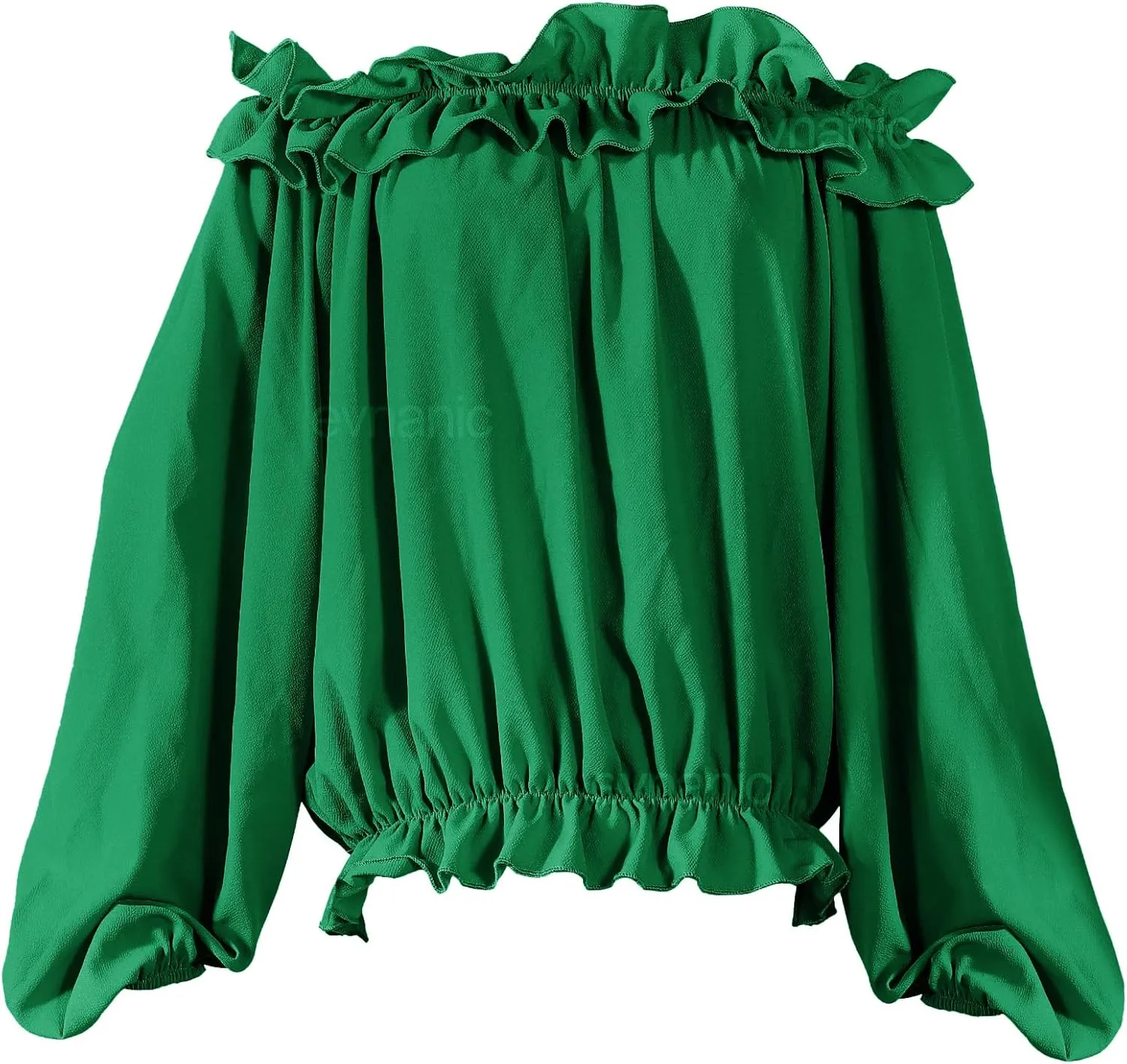 Womens Casual Off Shoulder Tops Long Sleeve Ruffle Flowy Chiffon Blouses Shirts