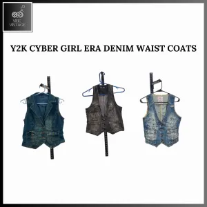 Y2K CYBER GIRL ERA DENIM  WAISTCOATS - 08 PCS